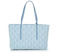 Cabas femmes Calvin Klein Jeans EMBLEM AOP DENIM TOTE W/ POUCH Bleu Unique
