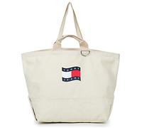 Cabas femmes Tommy Jeans TJW WAVE FLAG MED TOTE Beige Unique