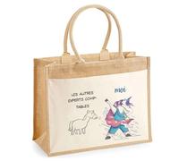 Cabas Jute avec poche Experts Comptables Les Autres vs Moi | Cadeau Anniversaire Femme Noël Fête des Mères Sac de Shopping avec grande pochette