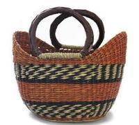 cabas ovale en jonc de mer