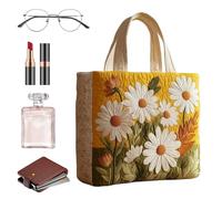 Cabas,Sac à main bandoulière léger pour ordinateur portable - Sac à épaule floral léger en quilting - pour travail, école, vacances, shopping, plage, pique-nique, salle de sport, trajets, extérieur, r