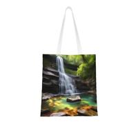 Cabas Waterfall Views Totes. Toile légère, double poignée, sac fourre-tout élégant pour femme, parfait pour le shopping, le travail et le transport quotidien.