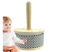 cabasaa Shaker en perles - Instrument à percussion en bois, hochet de rythme portable | Musical Cylinder Sound Maker Dispos Instrument cabasaa en bois - Shaker du cylindre perlé, rythme de percussion