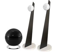 Cabasse Pearl Sub noir mat + iO3 Blanc mat sur pied noir et socle blanc (la paire) - Mini chaînes hi-fi
