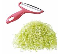 Cabbage Manual Shredder Vegetable Peeler Fruit Peeler Wide Mouth Peeler Vegetables Fruit Stainless Steel Knife Cabbage Graters Salad Potato Slicer (Red)