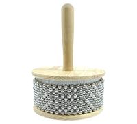 cabbasa Shaker à main - Chaîne de perles en métal pour instruments de musique, cabasaa avec poignée en bois pour groupe de classe, groupes d'éducation musicale, salles de classe