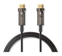 NEDIS Câble à fibre optique 8K HDMI AOC 48 Gbit/s ultra haut débit, prise en charge murale 8K @ 60 Hz, 4K @ 120 Hz/144 Hz dynamique HDR eARC HDCP CEC Dolby HDCP2.2 50 m