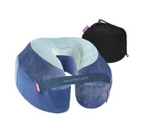 Cabeau Evolution Earth Oreiller de Voyage en Mousse à mémoire de Forme de Luxe avec Support de tête à 360°, Cou et Barbe (Eau)