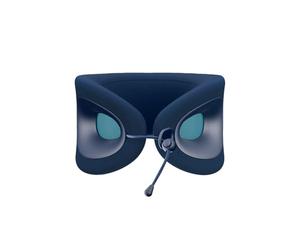 Cabeau Evolution X Oreiller de Voyage pour Longs Vols, Support en Mousse à mémoire de Forme pour Le Cou, Confort sur la Route pour Avion, Train et Voiture (Saphir)