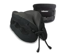 Cabeau Long Haul Evolution Cool Oreiller Cervical de Voyage rafraîchissant en Mousse à mémoire de Forme avec aérations de Circulation de l'air, Compact avec étui de Transport (Noir)