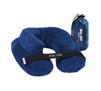 Cabeau Oreiller de voyage gonflable - Air TNE - Réglable, léger et offrant un bon maintien pour dormir en avion, train et voiture - Ajustement personnalisé et étui de transport compact (bleu roi)