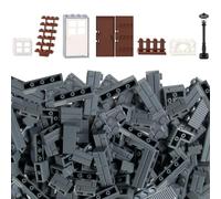 Cabeeskii - 337 Blocs avec fenêtres, Portes et clôtures | Brique de Construction, Parfaitement compatible avec les blocs de construction des grandes marques