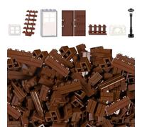 Cabeeskii - 337 Blocs avec fenêtres, Portes et clôtures | Brique de Construction, Parfaitement compatible avec les blocs de construction des grandes marques