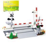 Cabeeskii City Rails de passage à niveau avec garde-corps et 2 voies - Croisement de chemin de fer pour chemin de fer - Accessoires de rails de train compatibles avec les grandes marques