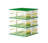 Cabeeskii Garage 3 étages en Blocs, Compatible avec Speed Champions | Garage vitrine 3 couches, parking et abri pour voitures sport. Compatible blocs construction. Idéal pour exposer et ranger