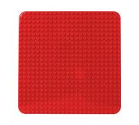 Cabeeskii grande plaque Compatible avec Lego Duplo, plaque de base 38 x 38 cm, jouet de construction pour filles et garçons (1 pièce, rouge)