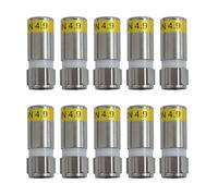Cabelcon Lot de 10 connecteurs de compression F-6-TD 4.9 F jaunes