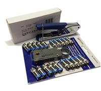 Cabelcon Set comprenant pince de compression Pocket Tool + cordon Stripper + 20 connecteurs de compression F