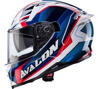 Caberg Avalon X Optic Casque, blanc-rouge-bleu, taille S pour homme