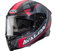 Caberg Avalon X Optic Casque, noir mat/gris/rouge, Taille S (55/56)