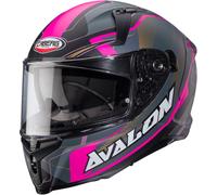 Caberg Avalon X Optic Casque, Noir mat/rose, Taille M (57/58)
