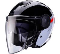Caberg casque jet ouvert Soho Zephyr noir/gris/rouge taille S avec visière