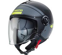 Caberg casque jet Riviera V4 Elite Matt noir/anthracite/jaune-XS