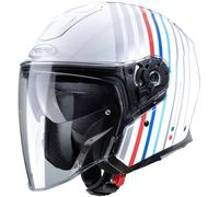 Caberg Flyon Bakari Casque Jet, Blanc/Rouge/Bleu, Taille S (55/56)