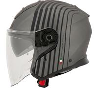 CABERG FLYON BAKARI casque jet gun métal mat-noir XS