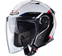 Caberg Flyon II Boss Casque Jet, Blanc/Noir/Rouge, Taille L (59/60)