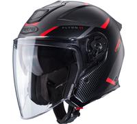 Caberg Flyon II Boss Casque Jet, Gris/Noir/Rouge, Taille L (59/60)