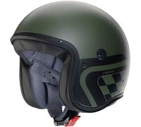 CABERG FREERIDE X DAYTONA Jethelm matt military grün-schwarz-silber XL
