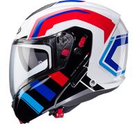 Caberg Horus X Road, casque à bascule L Blanc/Noir/Bleu/Rouge Blanc/Noir/Bleu/Rouge