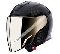 CABERG JET FLYON CARBONE AVEC VISIERE MIROIR OR XS