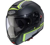 Caberg Levo X Elite casque pliable, noir mat/gris/jaune, M (57/58)