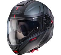 Caberg Levo X Manta, casque à bascule XXL Mat Noir/Gris/Rouge Mat Noir/Gris/Rouge