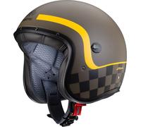 Caberg Motorrad Helm Jethelm Freeride Formula mat Brown/Yellow-S