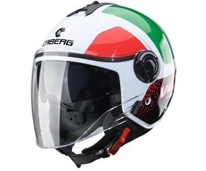 CABERG RIVIERA V4X ALPHA Jethelm italia weiss-rot-grün M