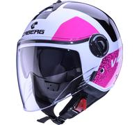CABERG RIVIERA V4X ALPHA Jethelm weiss-schwarz-fuchsia M