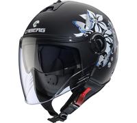 CABERG RIVIERA V4X MIA Jethelm matt schwarz-weiss-grau-hellblau M