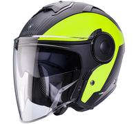 Caberg Soho Milano Casque jet, Noir mat/néon, Taille M (57/58)
