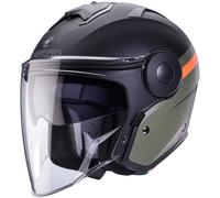 Caberg Soho Zephir Casque jet, noir mat/olive/orange, Taille XS (53/54)