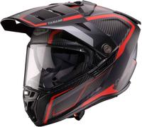 Caberg Tanami Carbon Gravity, casque d aventure S Mat Noir/Rouge Mat Noir/Rouge