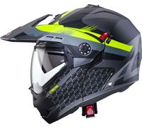 Caberg Tourmax X Sarabe, casque à bascule L Mat Gris/Noir/Jaune Néon Mat Gris/Noir/Jaune Néon