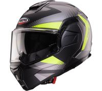 Caberg Trip Lunar Casque, noir mat/gris/jaune néon, Taille XXL (63/64)