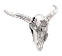 Cabeza De Toro Montada En La Pared Vidaxl Plata 49x10x36 Cm Aluminium