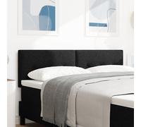 Cabezal Led Vidaxl Con Botoneo Capitoné Noir De 80 Cm En Tissu