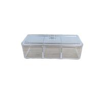Cabilock 1 Boîte Support de en Coton Organisateur de Boules de Coton étui à de Maquillage Acrylique Boite Rangement Transparente Coton Tige étui de Rangement pour Coton-Tige
