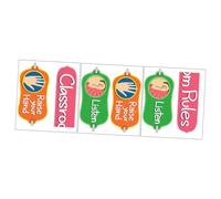 Cabilock 1 Ensemble Affiche Murale Règles de Autocollants Décoratifs pour Écoles Élémentaires Stickers Colorés pour Environnement Scolaire