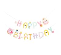Cabilock 1 Ensemble bannière de joyeux anniversaire pour les femmes decoration fete décoration fete trousse coloré petit bannières de joyeux anniversaire joyeux anniversaire drapeaux papier